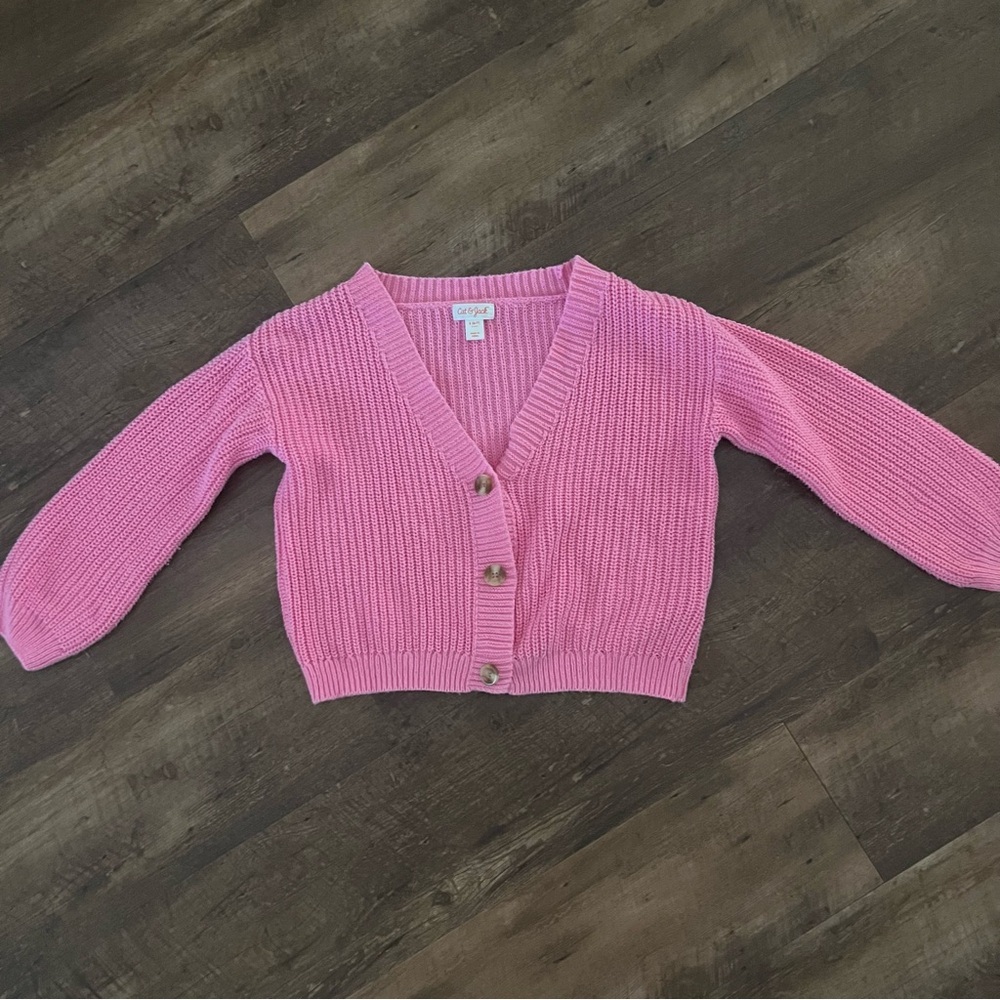 Cat & Jack Pink Knit Cardigan